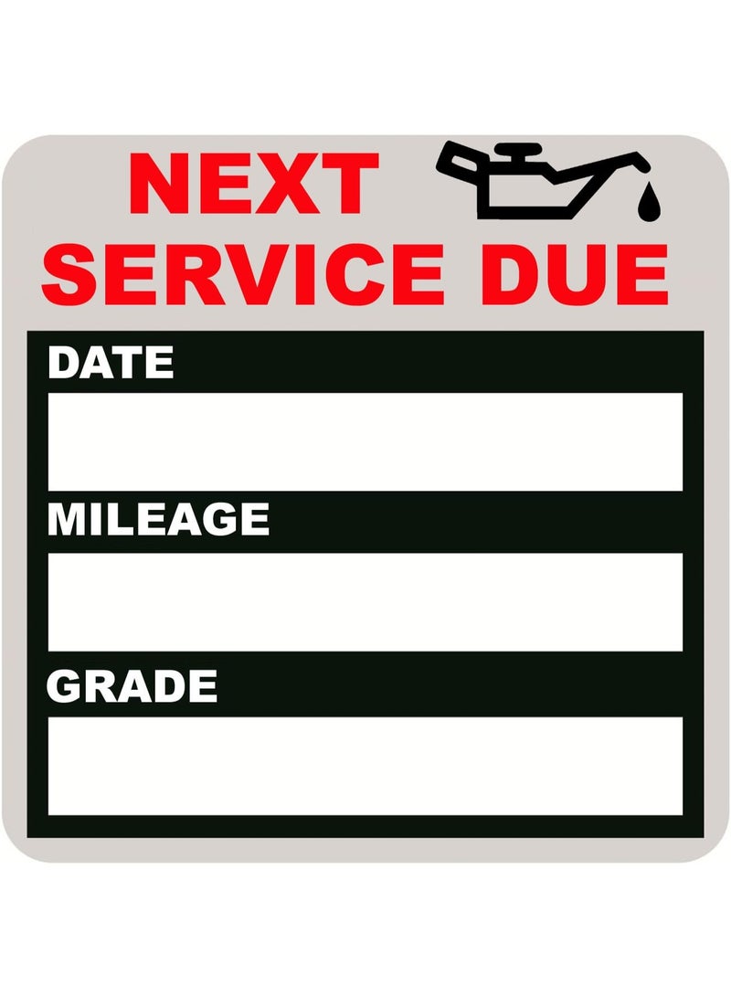 Oil Change Stickers Static Cling, 120pcs 2x2 Inches Oil Change Reminder Sticker for Windshield with No Residue, Clear Next Service Due Labels for Car Auto Vehicle Window - Image 1